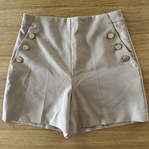 ZARA High Waist Short Tan Size Medium